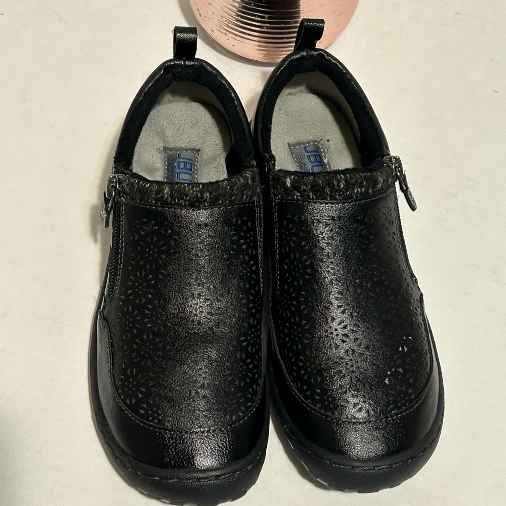 JBU Women's Black Slip-On Loafers